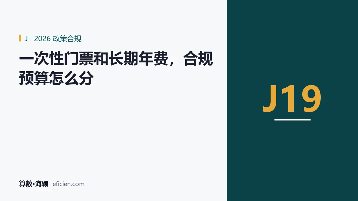 门票和年费，成本性质完全不同