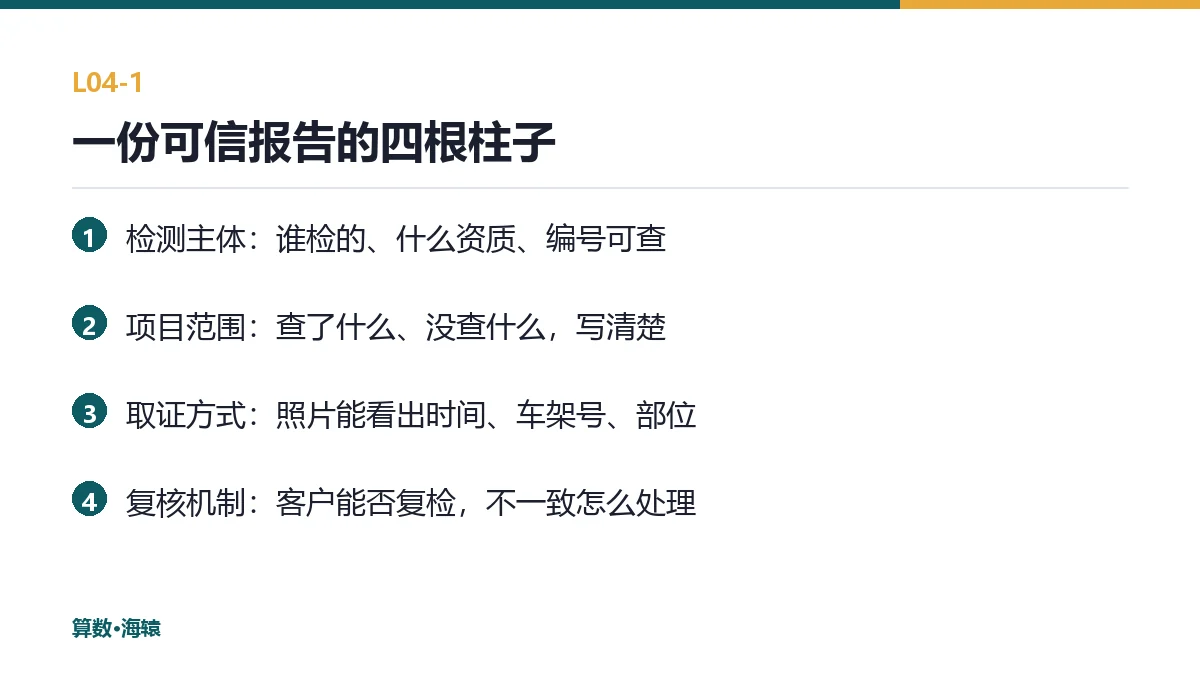 一份可信报告的四根柱子