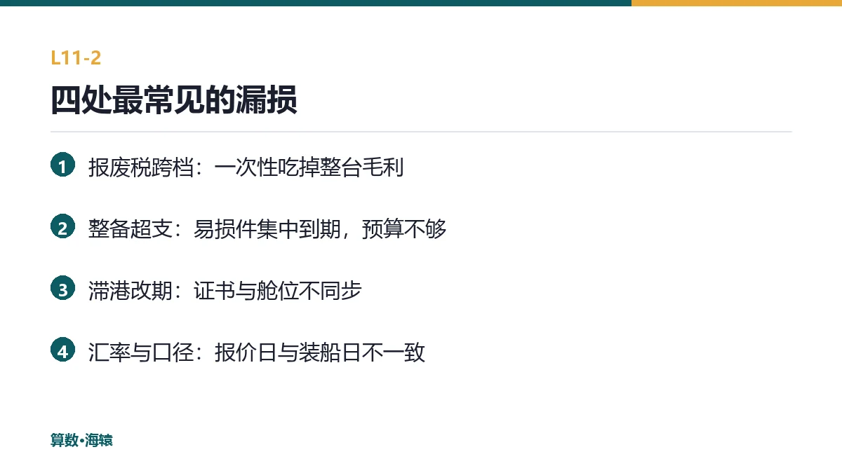 四处最常见的漏损