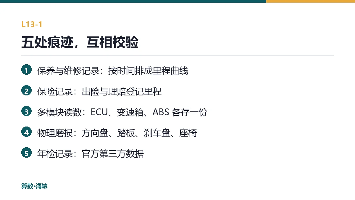 五处痕迹,互相校验