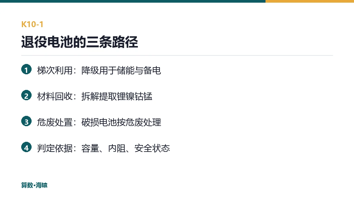退役电池的三条路径