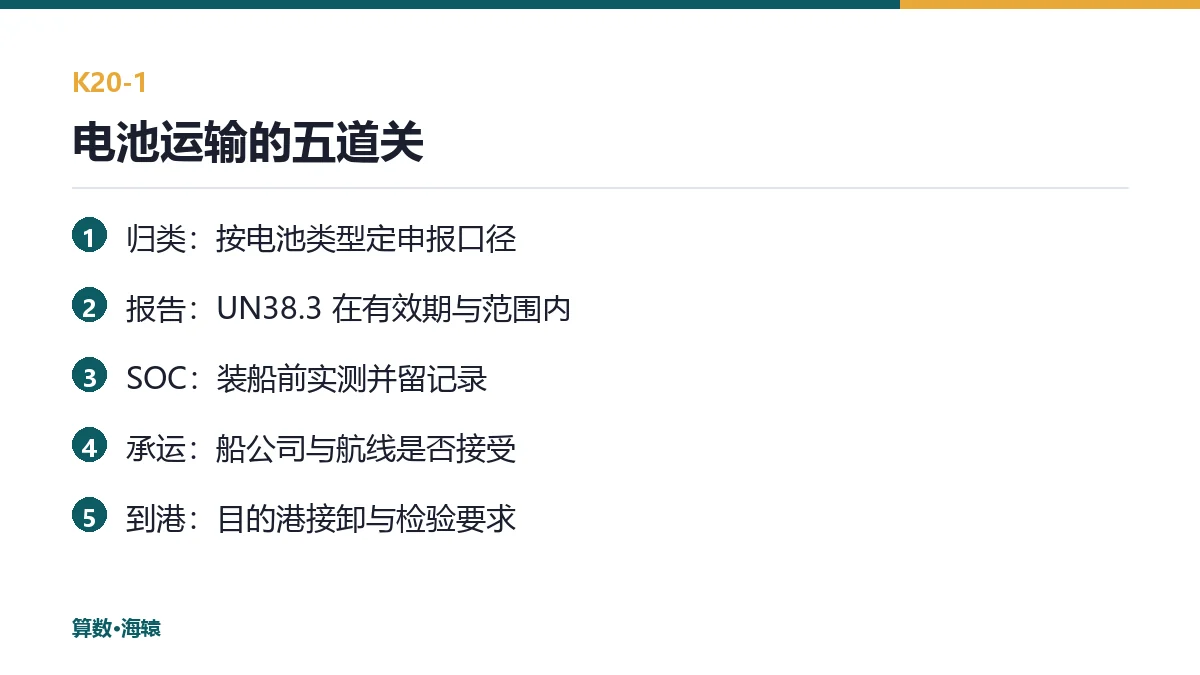 电池运输要过的五道关