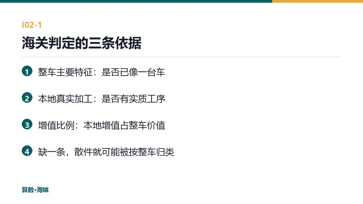 海关判定的三条依据