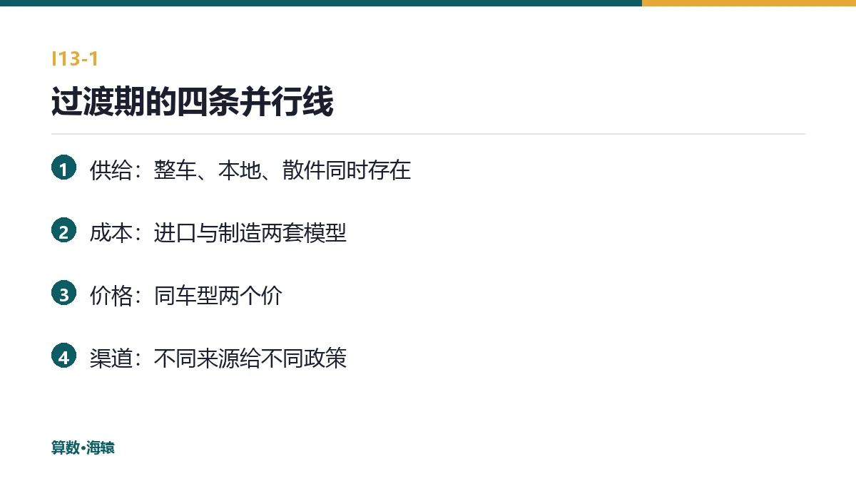 过渡期的四条并行线