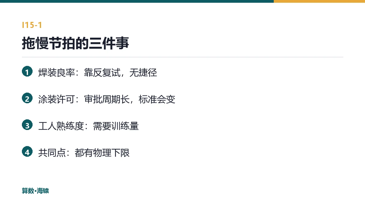 拖慢节拍的三件事