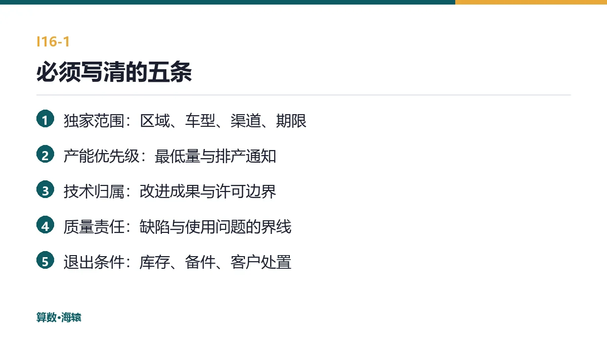 必须写清的五条