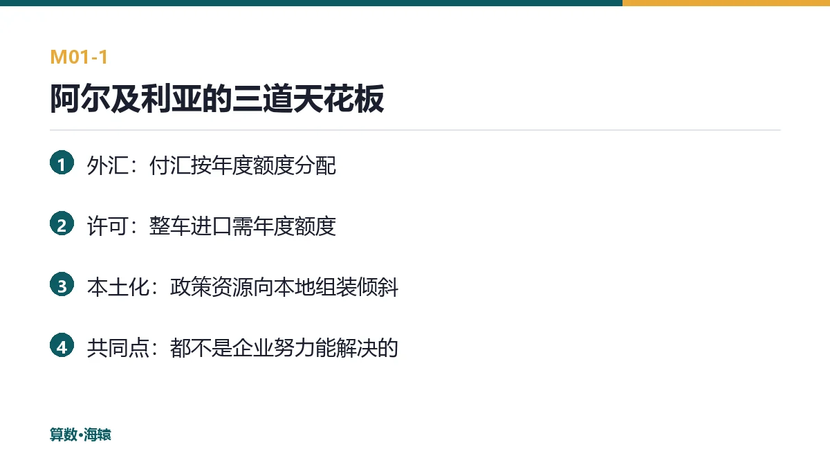 阿尔及利亚的三道天花板