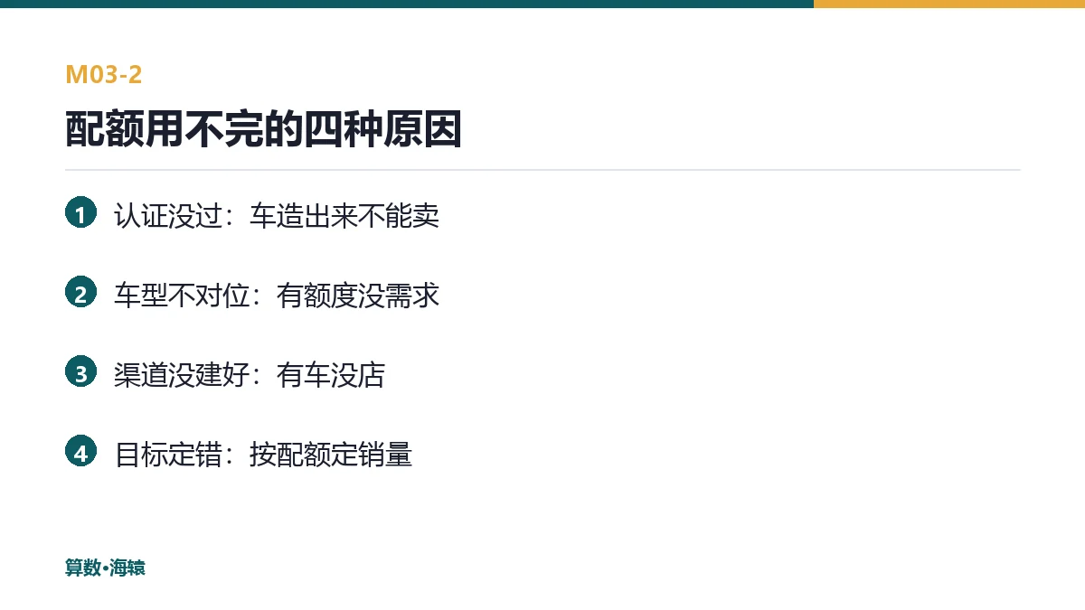 配额用不完的四种原因