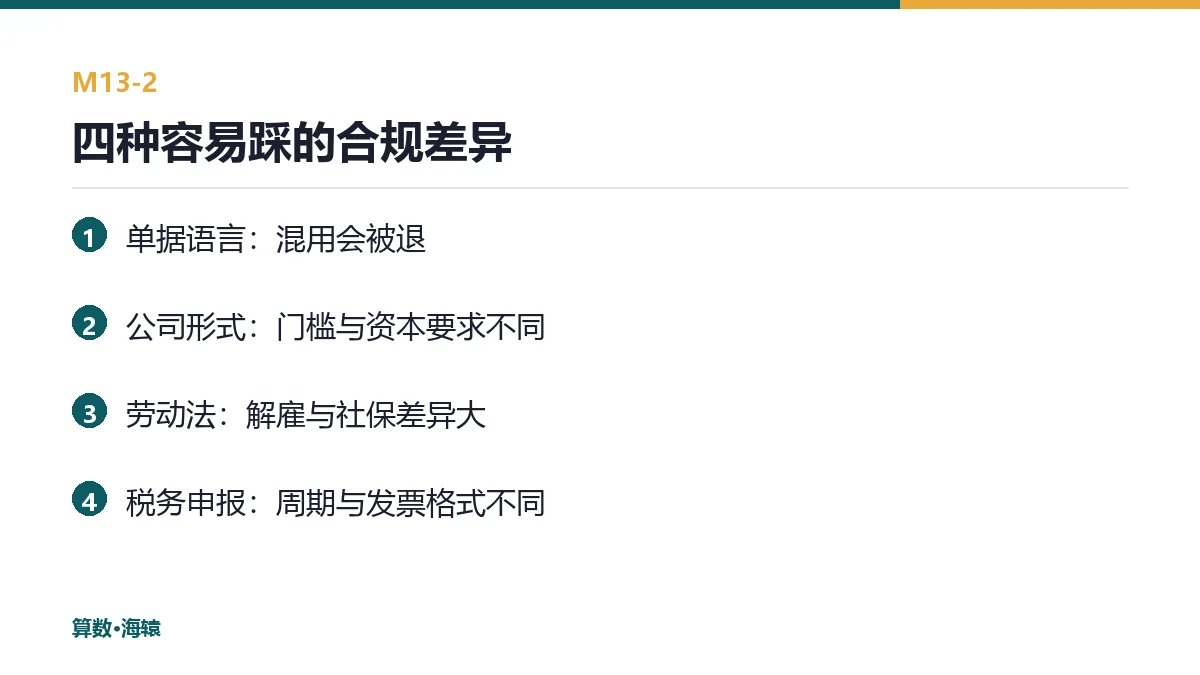 四种容易踩的合规差异