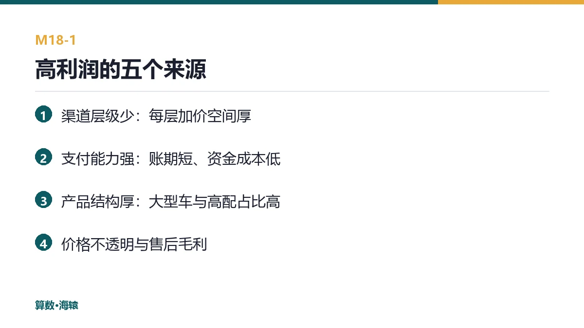高利润的五个来源