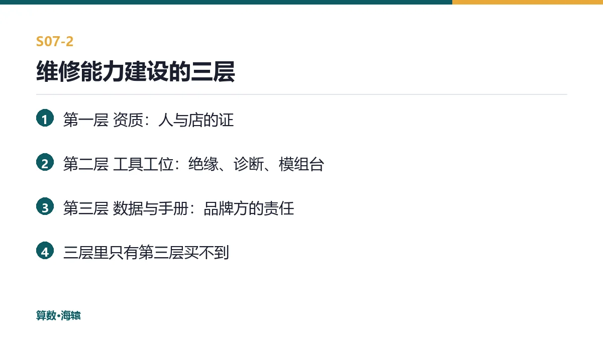 维修能力建设的三层