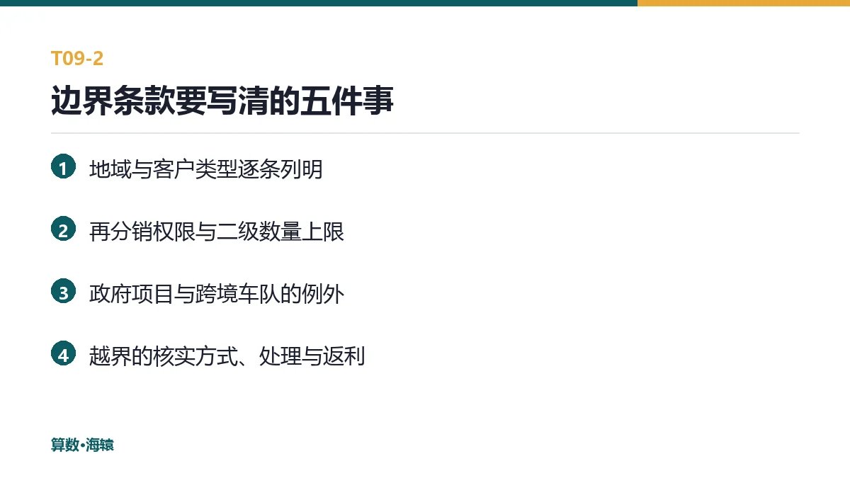 边界条款要写清的五件事
