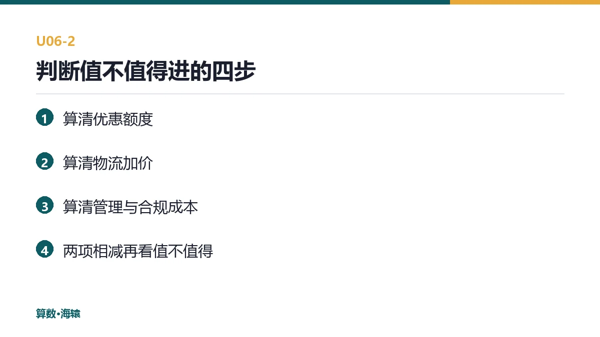 判断值不值得进的四步