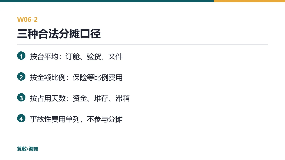 分摊口径示意