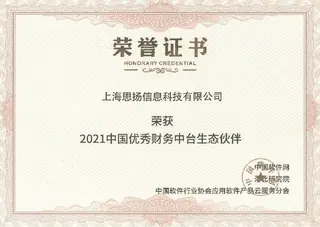2021中国优秀财务中台生态伙伴
